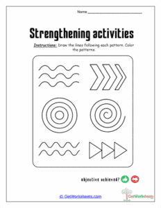Line Builder Practice Worksheet - Strengthening Hand Control Through ...