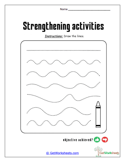 Wavy Line Tracing Workout Worksheet