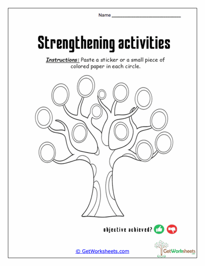 Sticker Tree Builder Worksheet