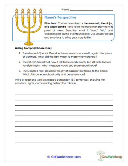 Flame's Perspective Worksheet