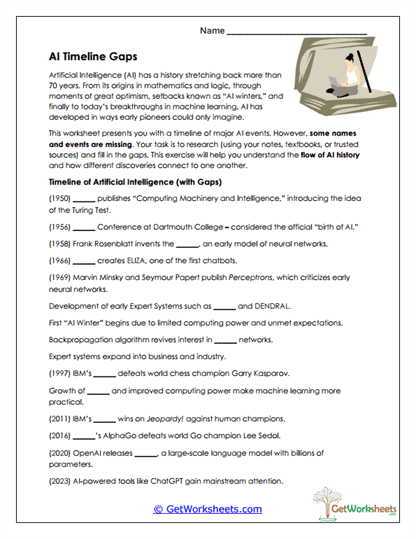 AI Timeline Gaps Worksheet