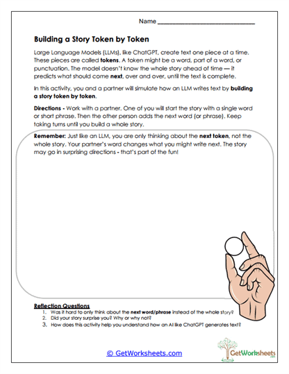 Story Token Builder Worksheet
