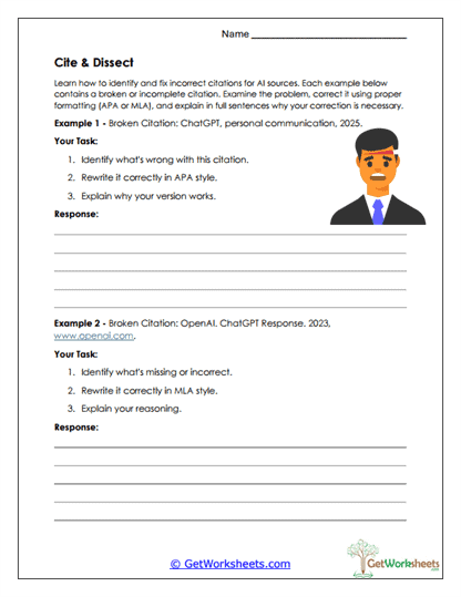 Cite & Dissect Worksheet