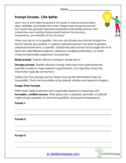 Prompt Smarter Worksheet