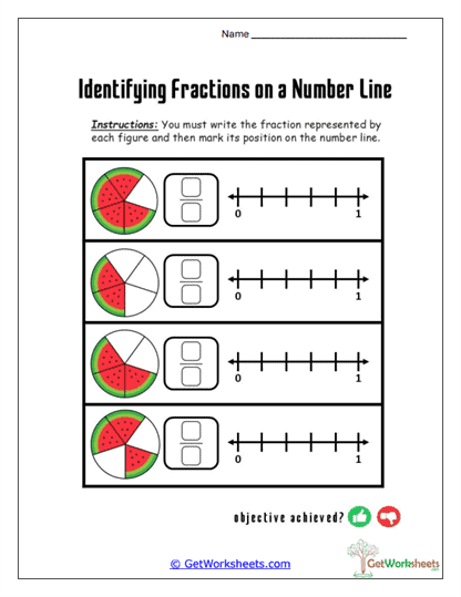 Watermelon Fractions Worksheet