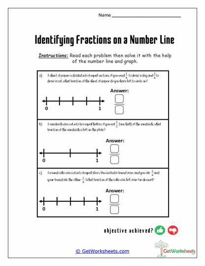 Fraction Leftovers Worksheet