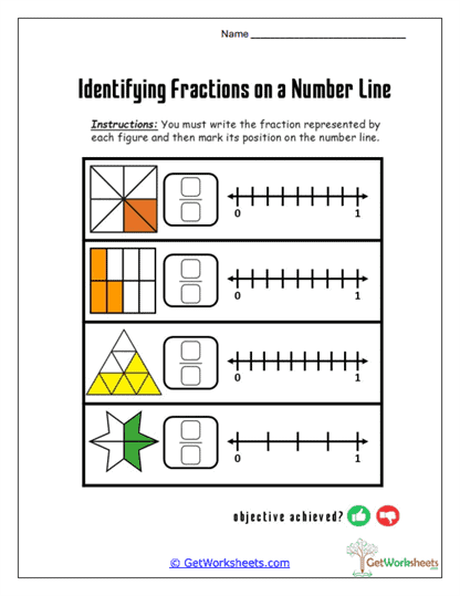 Geometric Fraction Lines Worksheet
