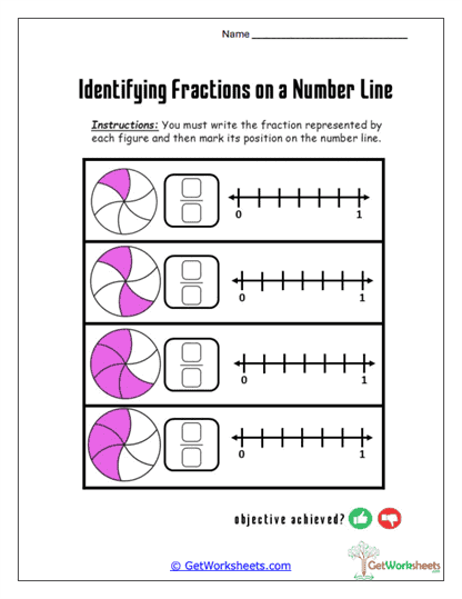 Swirl Fraction Lines Worksheet