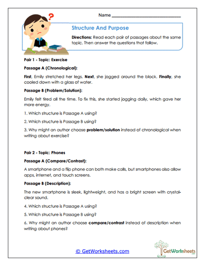 Structure and Purpose Worksheet