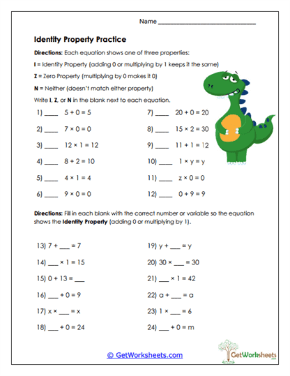 Property Practice Worksheet