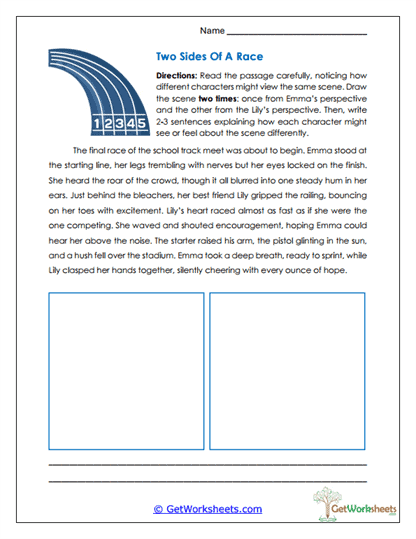 Two Sides of a Race Worksheet