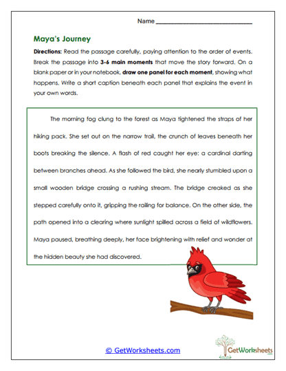 Maya's Journey Worksheet