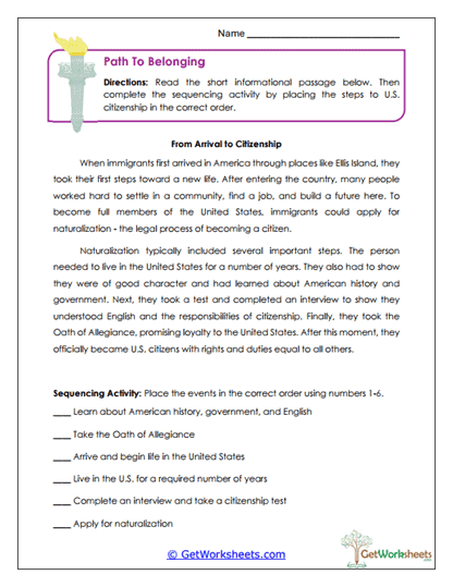 Path to Belonging Worksheet