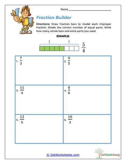 Fraction Builder Worksheet