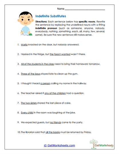 Appropriate Substitutes Worksheet