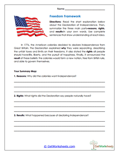 Freedom Framework Worksheet