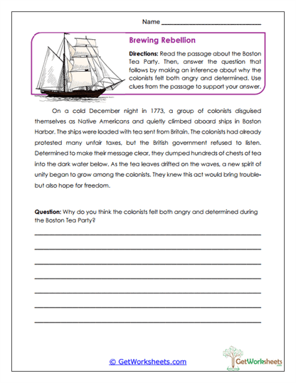 Brewing Rebellion Worksheet