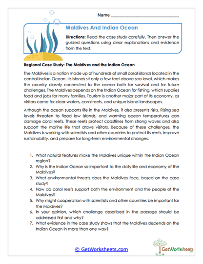 Maldives Case Study Worksheet