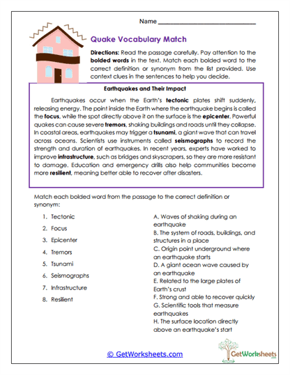 Informational Texts Worksheets