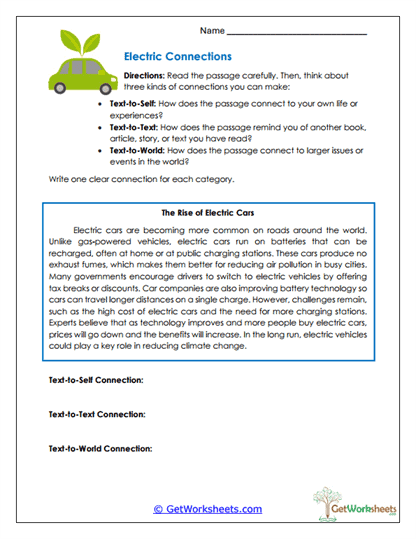 Electric Connections Worksheet