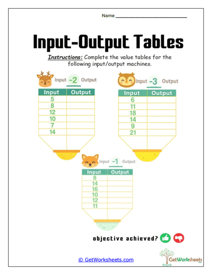 Woodland Take-Away Machines Worksheet
