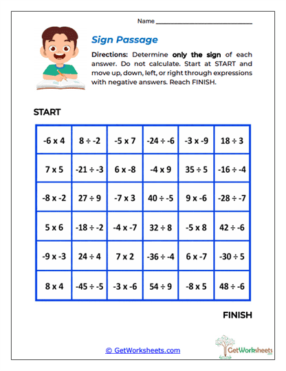 Sign Passage Worksheet