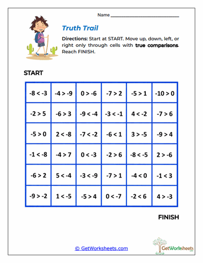 Truth Trail Worksheet
