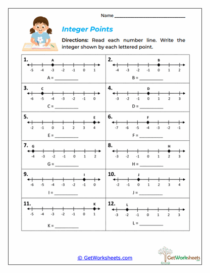 Integer Points Worksheet