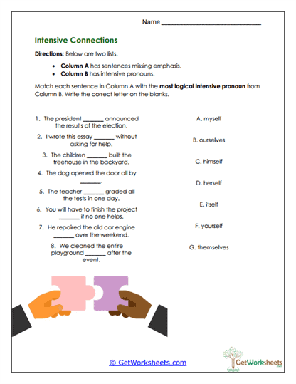 Emphatic Connections Worksheet