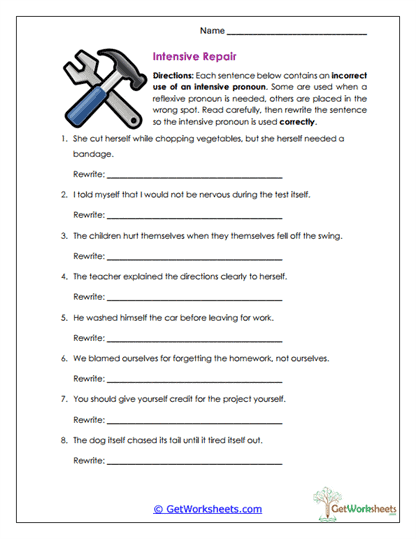 Emphasis-Adding Worksheet