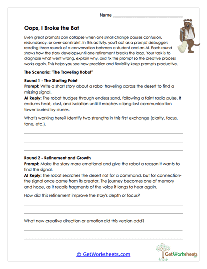 Story Debugging Worksheet