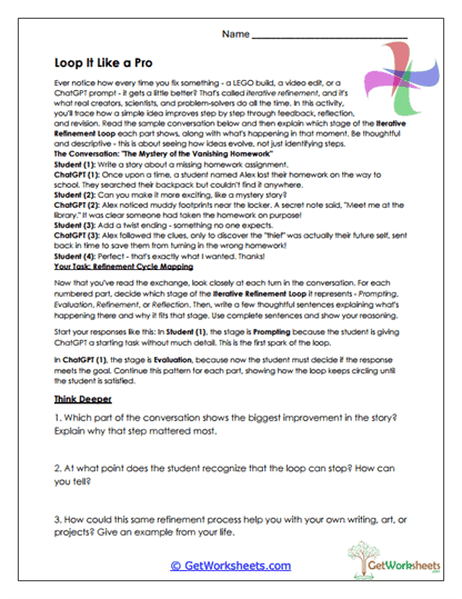 Loop It Like a Pro Worksheet