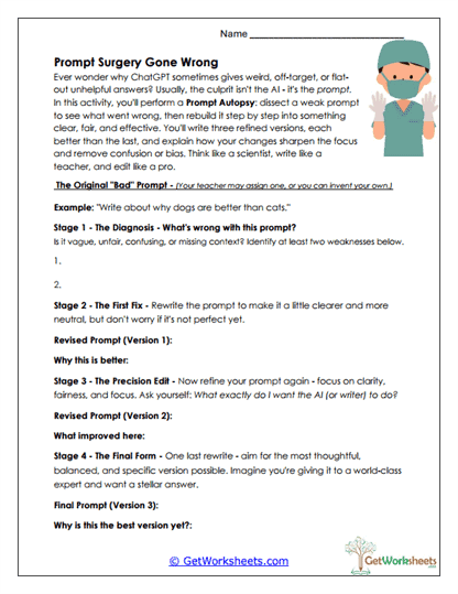 Prompt Surgery Worksheet
