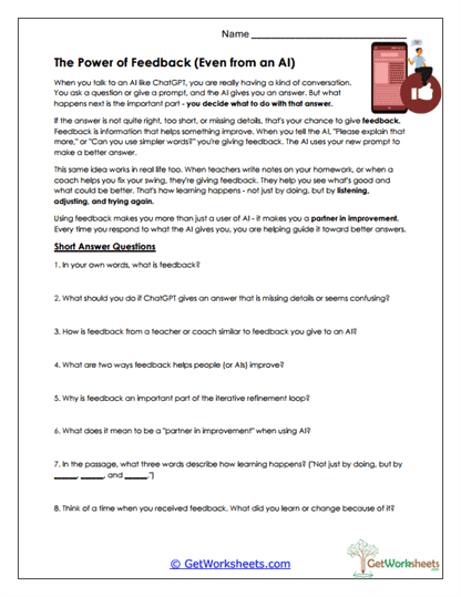 Power of Feedback Worksheet