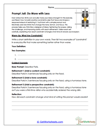 Prompt Constraints Worksheet