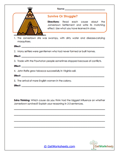 Survive or Struggle Worksheet