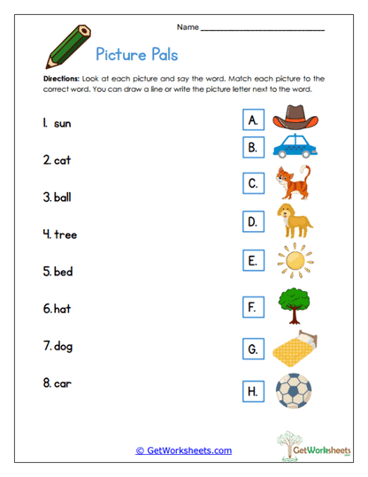Picture Pals Worksheet