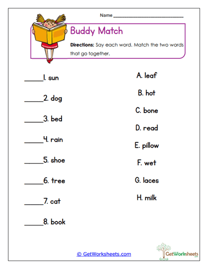Buddy Match Worksheet