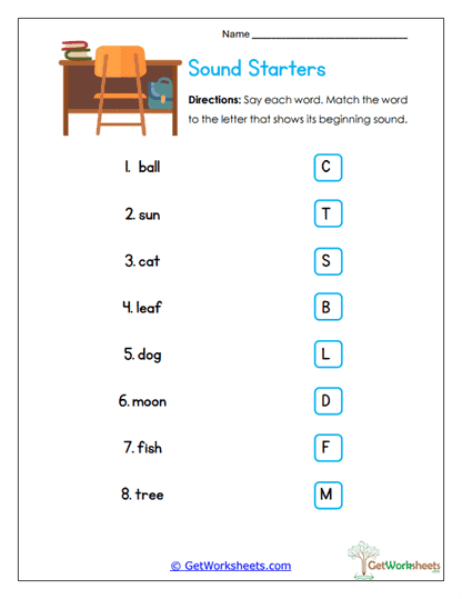 Sound Starters Worksheet