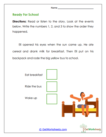 Morning Routine Worksheet