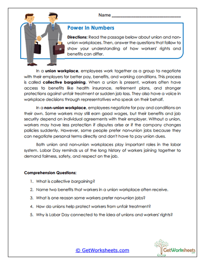 Power in Numbers Worksheet