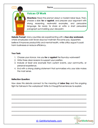 Voices of Work Worksheet