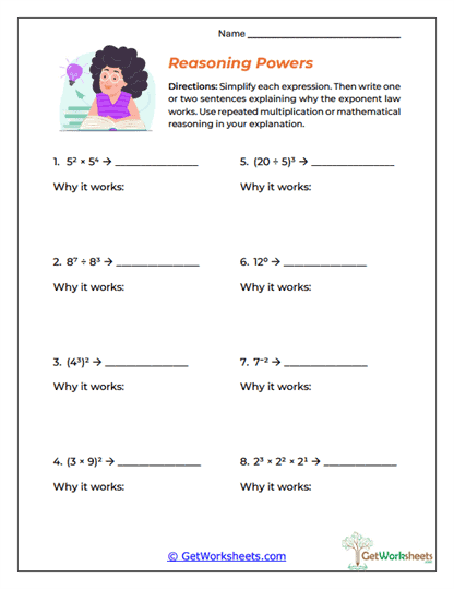 Reasoning Powers Worksheet