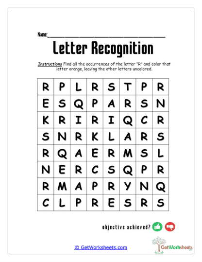 Search for R Worksheet