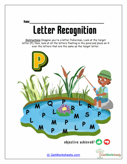Catch the Letter P Worksheet