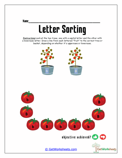 Alphabet Arranger B Worksheet