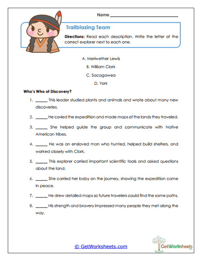 Trailblazing Team Worksheet