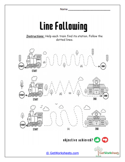 Snail Trail Navigation Worksheet