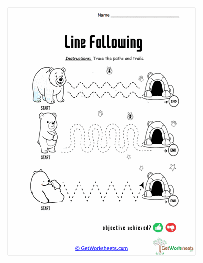 Treasure Trail Line Quest Worksheet