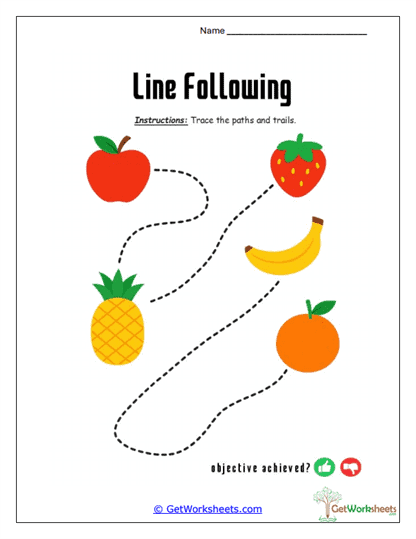Fruit Trail Connection Worksheet